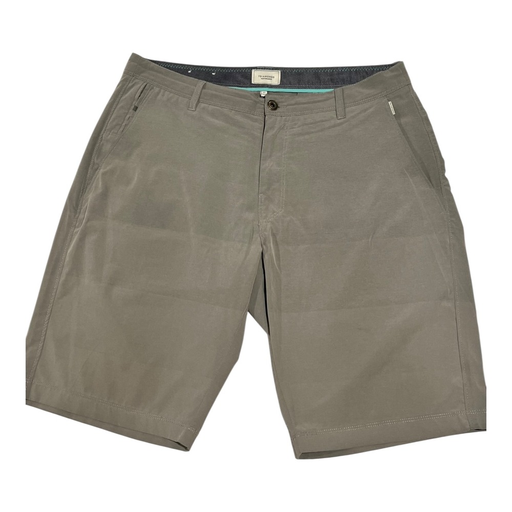7 Diamonds Men's Gray Performance‎ Golf Shorts Size 34 Lightweight Casual